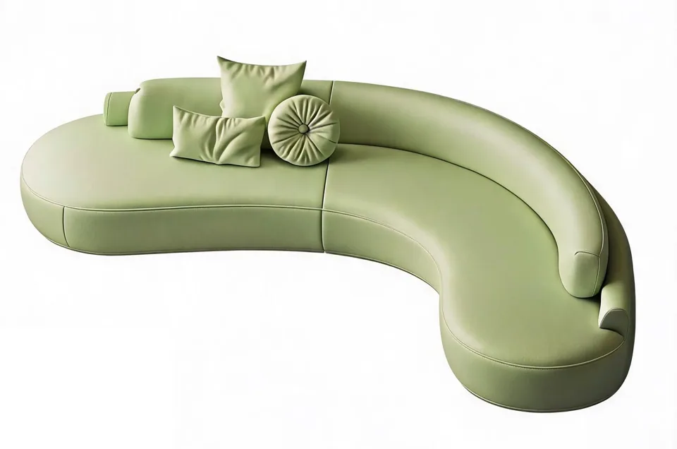 Arc-Pair Curved Modular Sofa