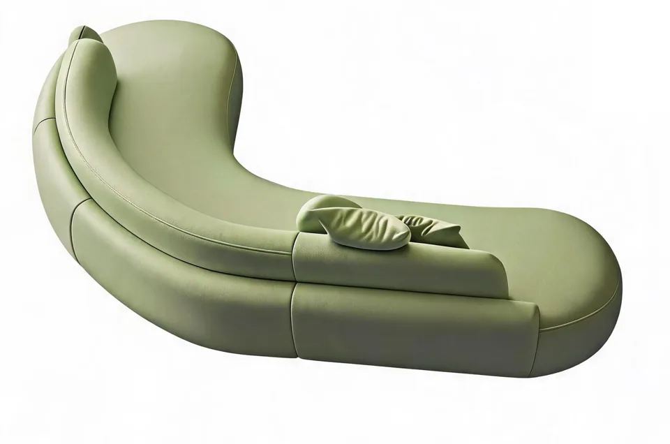 Arc-Pair Curved Modular Sofa view 2