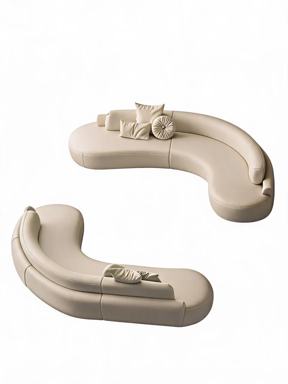 Arc-Pair Curved Modular Sofa view 5