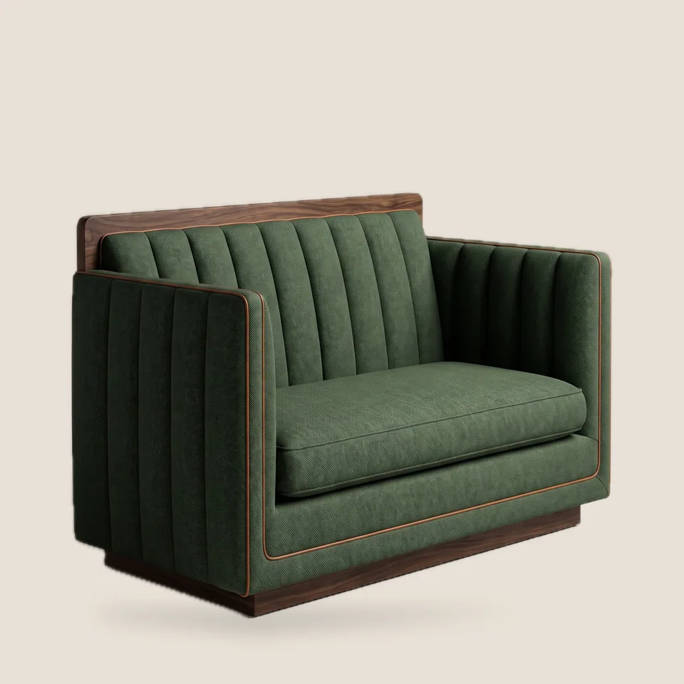 Channel-Back Club Settee