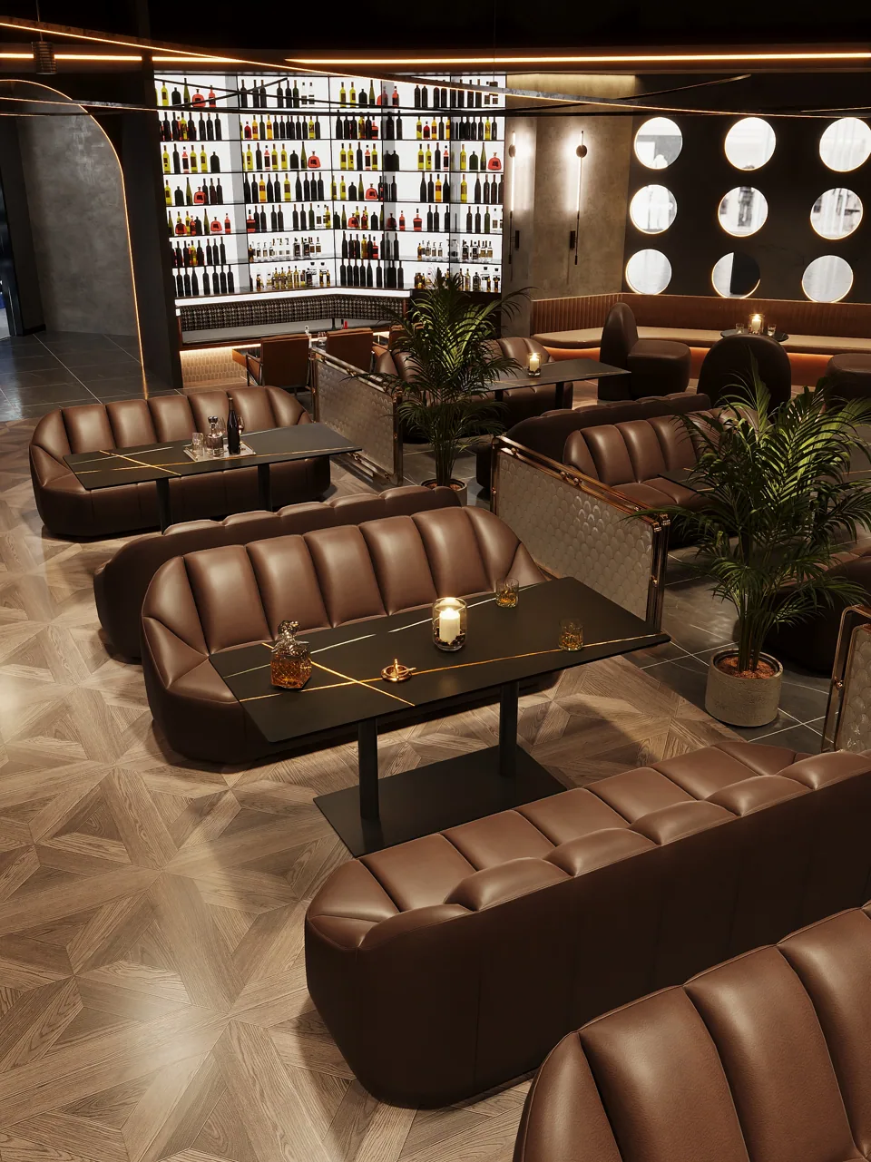 Channel-Fluted Corner Bar Sofa view 2