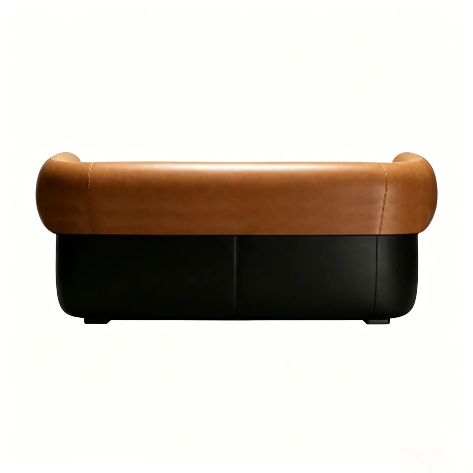 Cognac-Band Tub Sofa