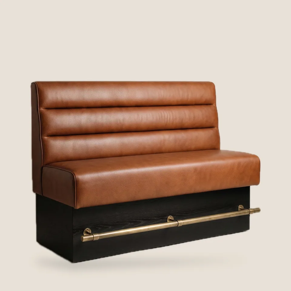Cognac Counter-Height Booth