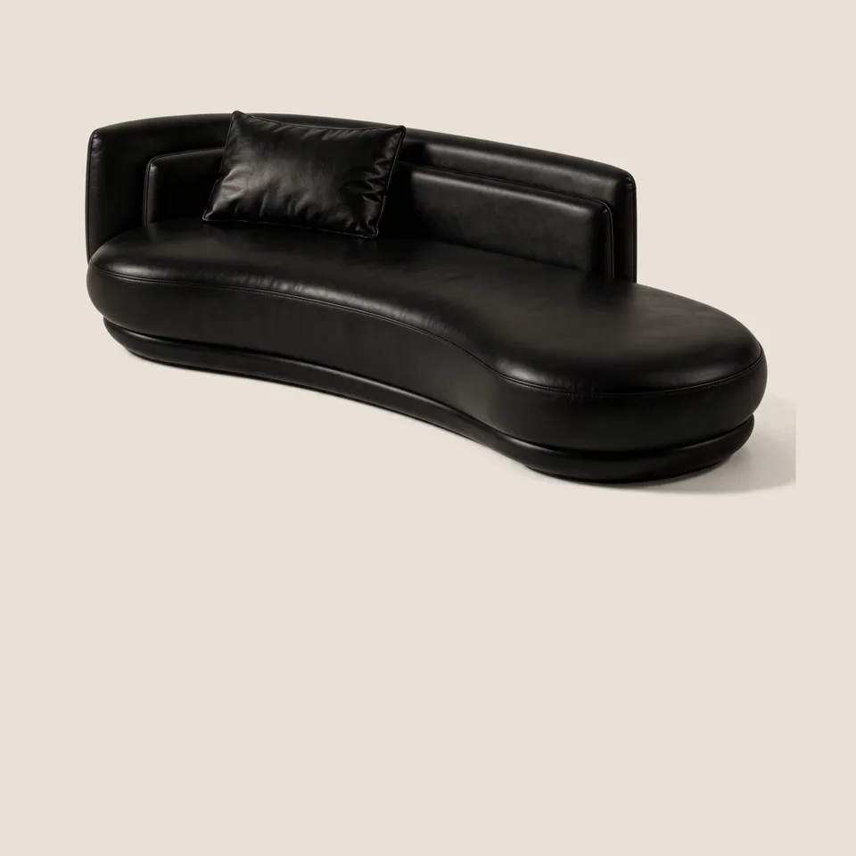 Open-End Curved Sofa