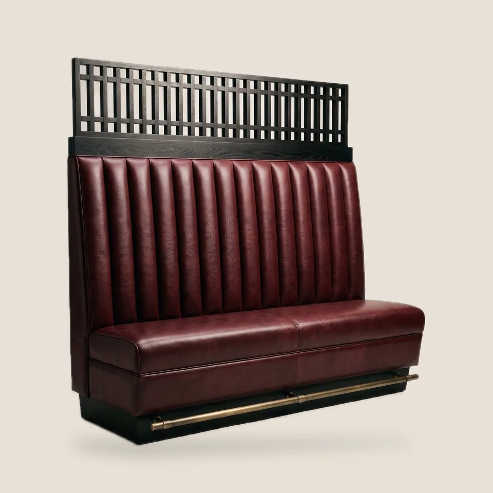 Oxblood Screen Divider Booth