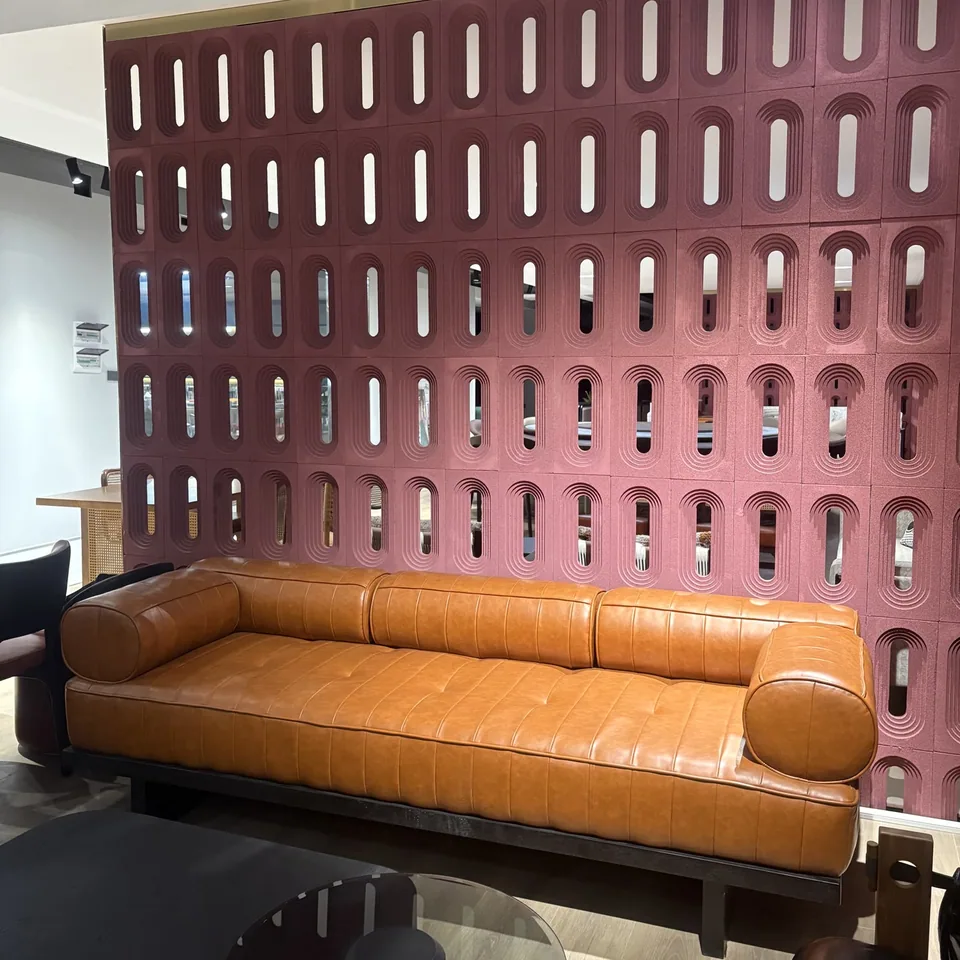 Platform Bolster Leather Sofa view 2