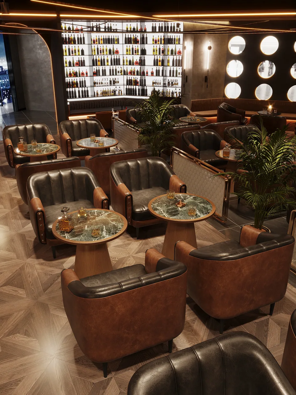 Rivet-Front Two-Tone Lounge Set view 2