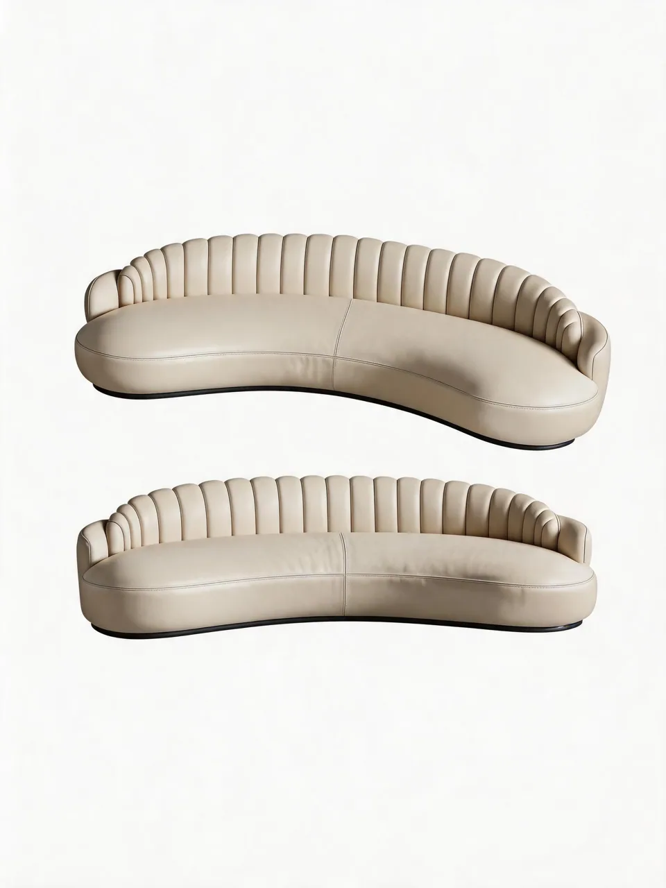Scallop-Back Crescent Sofa view 2