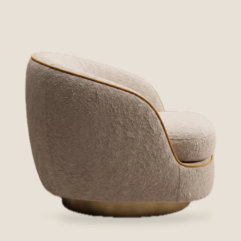 Sculpted Swivel Club Chair view 2