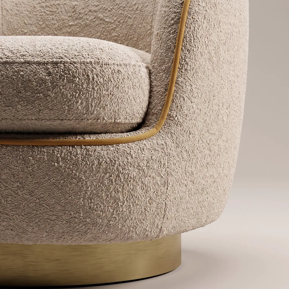 Sculpted Swivel Club Chair view 4