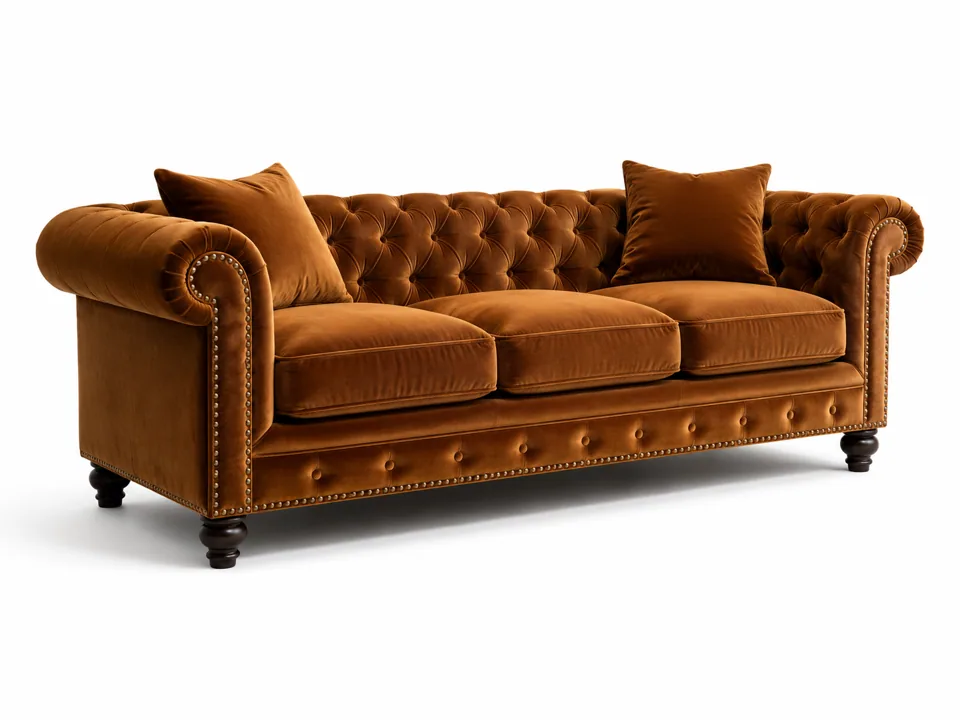 Velvet & Leather Chesterfield Lounge Group